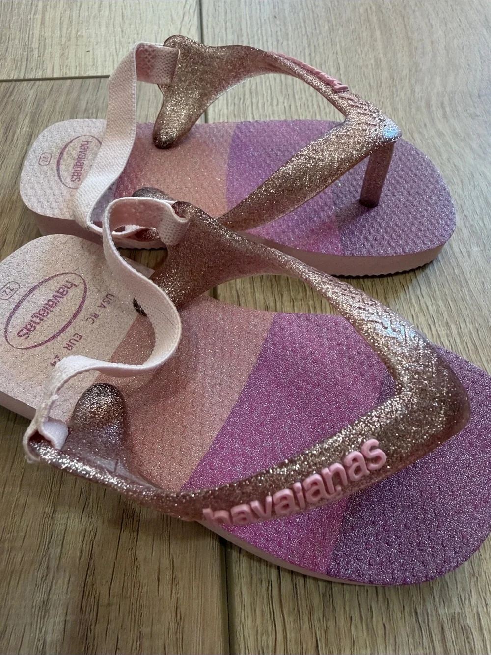 Havaianas glittery rose